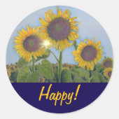 Glücklich! Aufkleber (Vorderseite)