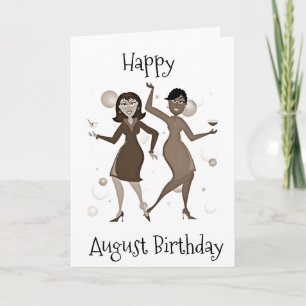 GLÜCKLICH ***AUGUST GEBURTSTAG*** FÜR SIE! KARTE