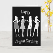 GLÜCKLICH ***AUGUST GEBURTSTAG*** FÜR SIE! KARTE (Gelbe Blume)