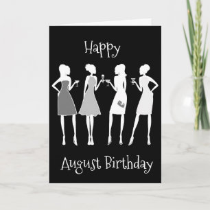 GLÜCKLICH ***AUGUST GEBURTSTAG*** FÜR SIE! KARTE