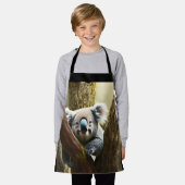 Glücklich australisches Koala in Tree, Kinder Schü Schürze (Getragen)