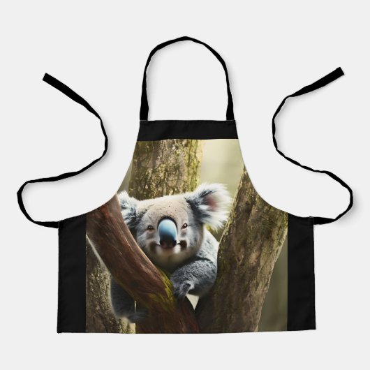 Glücklich australisches Koala in Tree, Kinder Schü Schürze (Vorderseite)