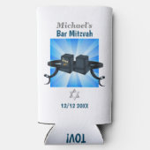 Glücklich Bar Mitzvah 20XX Tefillin Mazel Tov! Selters Dosenkühler (Rückseite)