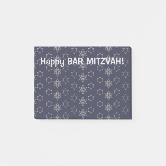 Glücklich Bar Mitzvah! Post-it Klebezettel (Vorderseite)