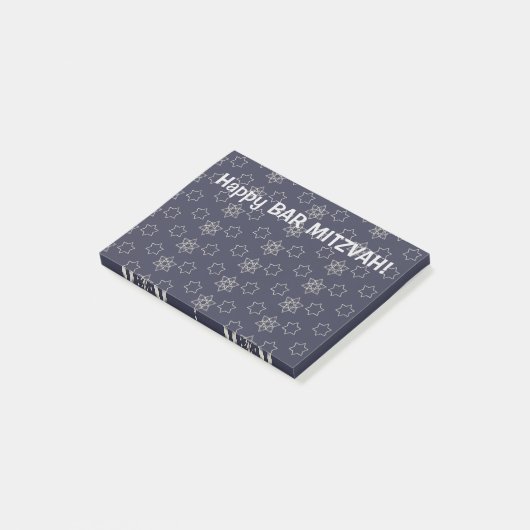 Glücklich Bar Mitzvah! Post-it Klebezettel (angewinkelt)
