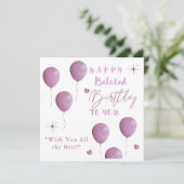 GLÜCKLICH BEGONNEN Geburtstag FÜR SIE Ankündigung (Stehend Vorderseite)