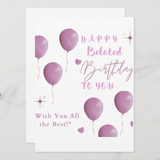 GLÜCKLICH BEGONNEN Geburtstag FÜR SIE Ankündigung (Vorne/Hinten)