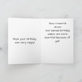 GLÜCKLICH BELATED BIRTHDAY - FÜHLT SO GEFÄHRLICH KARTE (Innenseite)