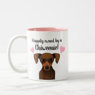 Glücklich besessen durch eine Chiweenie   Zweifarbige Tasse