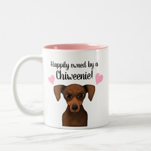 Glücklich besessen durch eine Chiweenie | Zweifarbige Tasse (Links)