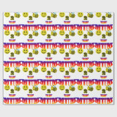 glücklich, Biene 2 die beste Mama Geschenkpapier (Flach)