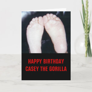 GLÜCKLICH BIRTHDAY CASEY THE GORILLA KARTE