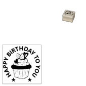 GLÜCKLICH BIRTHDAY CUPCAKE RUBBER BRIEFMARKE GUMMISTEMPEL (Stempel)
