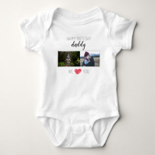 GLÜCKLICH BIRTHDAY DADDY BABY BODYSUIT PERSONALISI STRAMPLER
