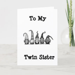 GLÜCKLICH BIRTHDAY GNOME STYLE ZU MEINEM "TWIN" KARTE