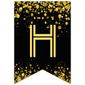 ☆ GLÜCKLICH BIRTHDAY Gold Confetti Wimpelkette (Zweite Fahne)