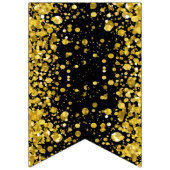 ☆ GLÜCKLICH BIRTHDAY Gold Confetti Wimpelkette (Erste Fahne)