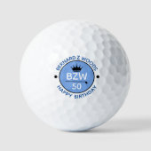 GLÜCKLICH BIRTHDAY Golfer 50 Nachricht Golfball (Vorderseite)