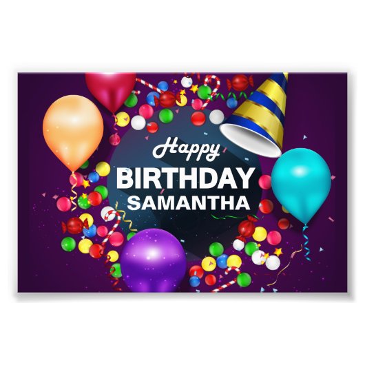 GLÜCKLICH BIRTHDAY KIDS FOTODRUCK (Vorne)