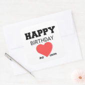 GLÜCKLICH BIRTHDAY MEIN KÖNIGIN QUADRATISCHER AUFKLEBER (Umschlag)