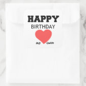 GLÜCKLICH BIRTHDAY MEIN KÖNIGIN QUADRATISCHER AUFKLEBER (Tasche)