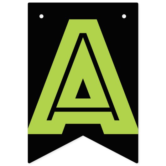 GLÜCKLICH BIRTHDAY □ MULTICOLORED AUF SCHWARZEM HI WIMPELKETTE (Dritte Fahne)