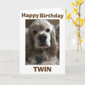 GLÜCKLICH BIRTHDAY TWIN SAGT DIESEN NIEDLICHEN COC KARTE (Gelbe Blume)