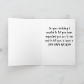 GLÜCKLICH BIRTHTAG ZU MEINEM "SEHR BESTEN FREUND" KARTE (Innenseite)