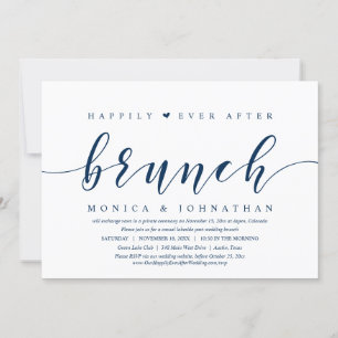 Glücklich bis ans Ende Brunch, Hochzeits-Elopement Einladung