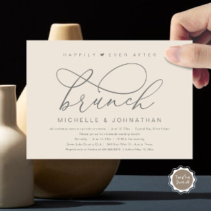 Glücklich bis ans Ende Brunch, Moderne romantische Einladung