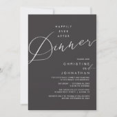 Glücklich bis ans Ende der Nacht Hochzeitsempfang Einladung (Vorderseite)