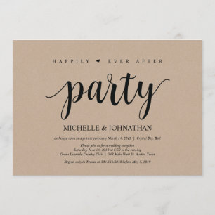 Glücklich bis ans Ende der Party, Hochzeit Elopeme Einladung