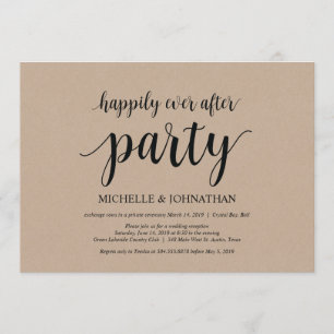 Glücklich bis ans Ende der Party, Hochzeit Elopeme Einladung