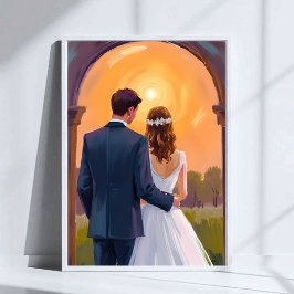 Glücklich Bis Ans Ende Der Zeit Braut & Bräutigam  Poster