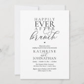 Glücklich bis ans Ende der Zeit Brunch Klasse Hoch Einladung (Vorderseite)