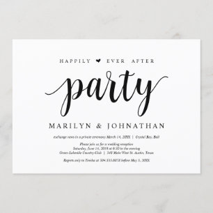 Glücklich bis ans Ende der Zeit - heimliche Hochze Einladung