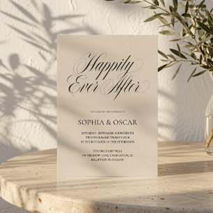 Glücklich bis ans Ende der Zeit Hochzeit Elegantes Einladung