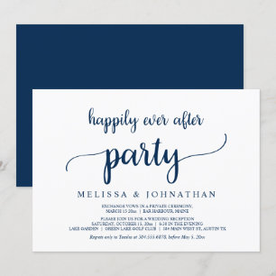 Glücklich bis ans Ende der Zeit Hochzeit Elopement Einladung