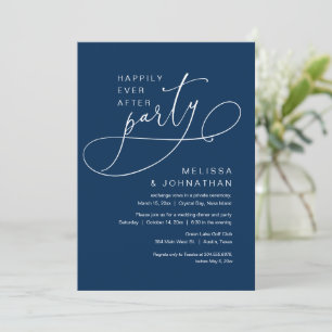 Glücklich bis ans Ende der Zeit Hochzeit Elopement Einladung