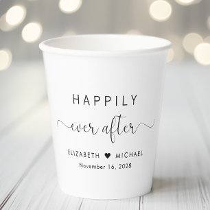 Glücklich Bis Ans Ende Der Zeit Hochzeit Pappbecher