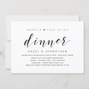 Glücklich bis ans Ende der Zeit, Hochzeits-Dinner Einladung