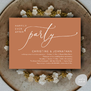 Glücklich bis ans Ende der Zeit Hochzeitsdinner Pa Einladung