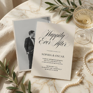 Glücklich bis ans Ende der Zeit Hochzeitseinladung Einladung