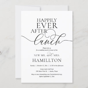 Glücklich bis ans Ende der Zeit - Hochzeitslunch-F Einladung