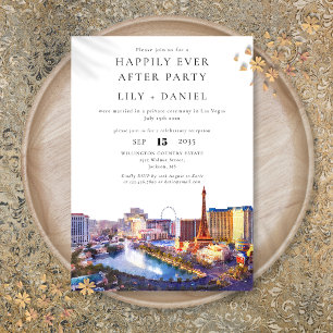 Glücklich bis ans Ende der Zeit Las Vegas Hochzeit Einladung