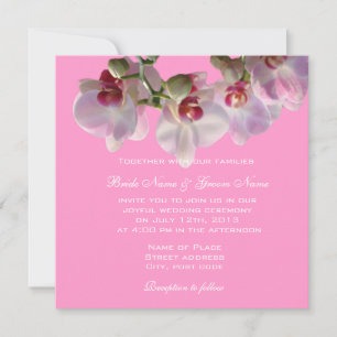 Glücklich bis ans Ende der Zeit Orchideen Hochzeit Einladung