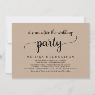 Glücklich bis ans Ende der Zeit Rustikale Hochzeit Einladung