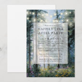 Glücklich bis ans Ende der Zeit Wald-Lichterkette  Einladung (Vorne/Hinten)