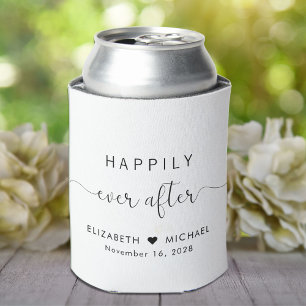 Glücklich bis ans Ende der Zeit Weiße Hochzeit Dosenkühler