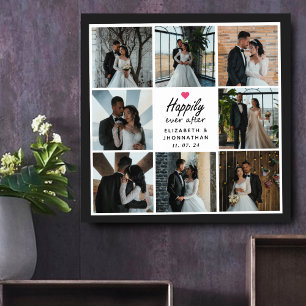Glücklich bis ans Ende ihrer Tage Moderne Hochzeit Poster